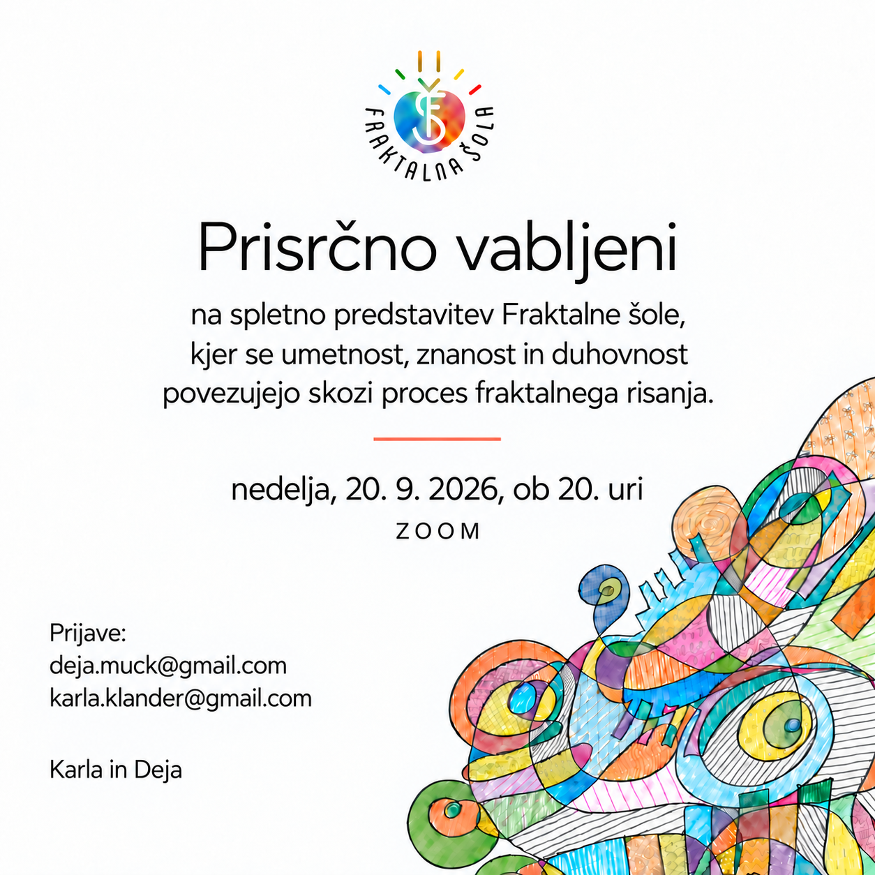 Slika _ 2. povabilo na informativno uro